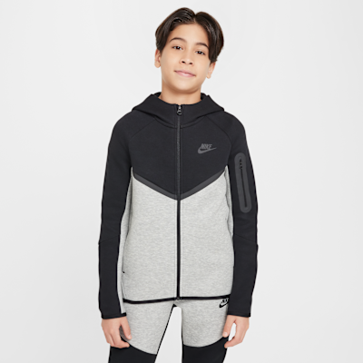 Nike Sportswear Tech Fleece Big Kids' Full-Zip Hoodie. Nike.com